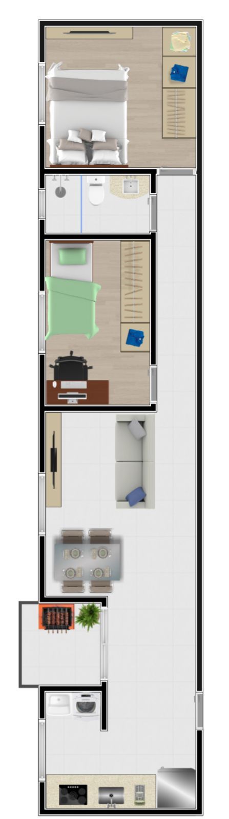 Apartamento 02 dormitórios RESIDENCIAL SANTA TERESA