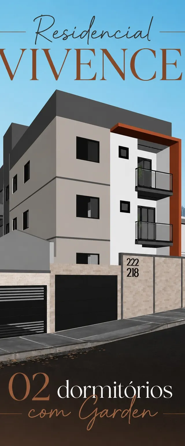 Apartamento 02 dormitórios c/ garden